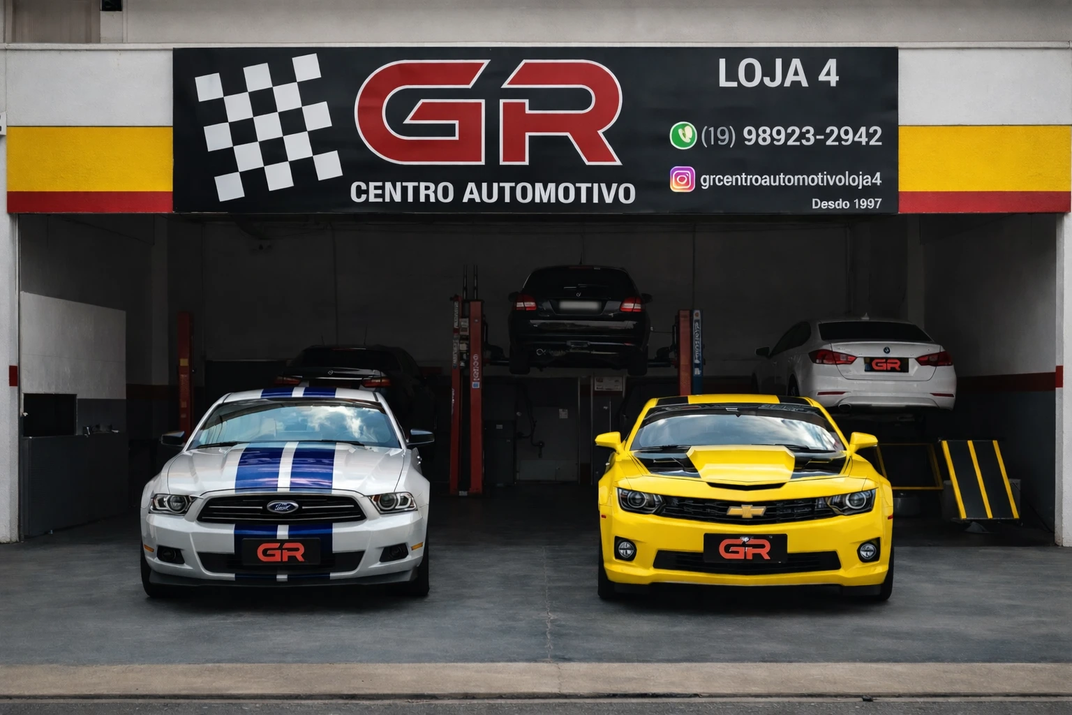 Centro automotivo moderno e equipado