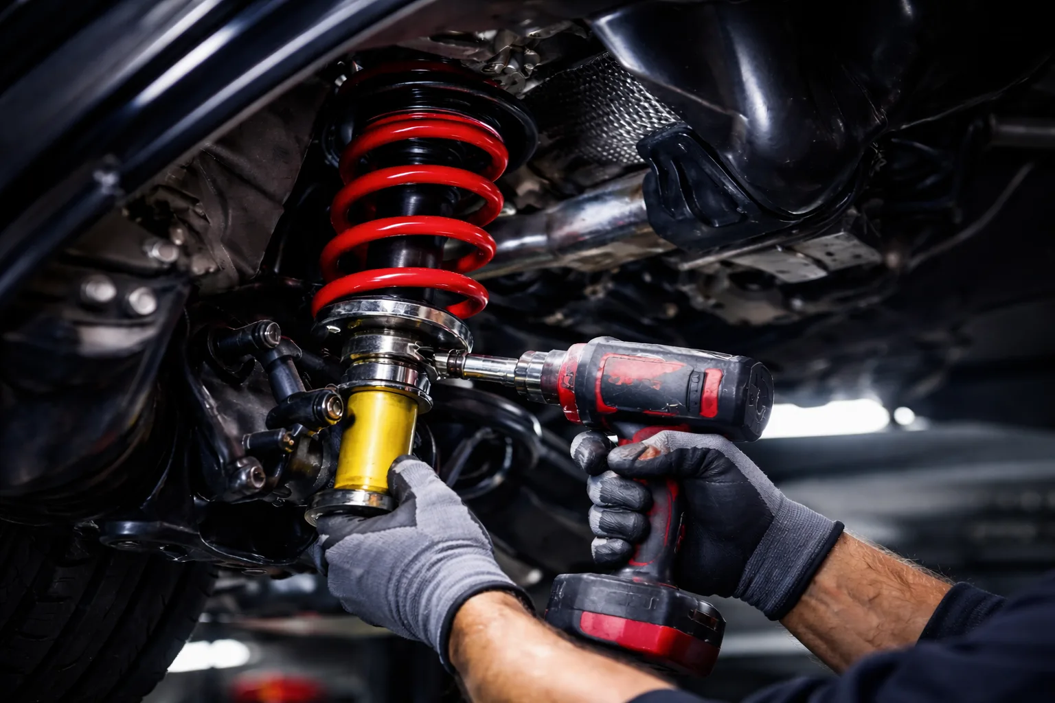 Manutenção de suspensão automotiva
